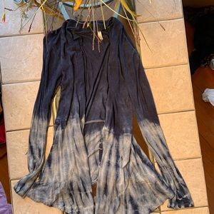 NY GIRLS TIE DYE ASYMMETRICAL JACKET